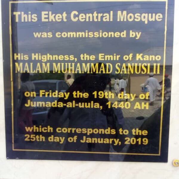 Commission of Eket Central Mosque