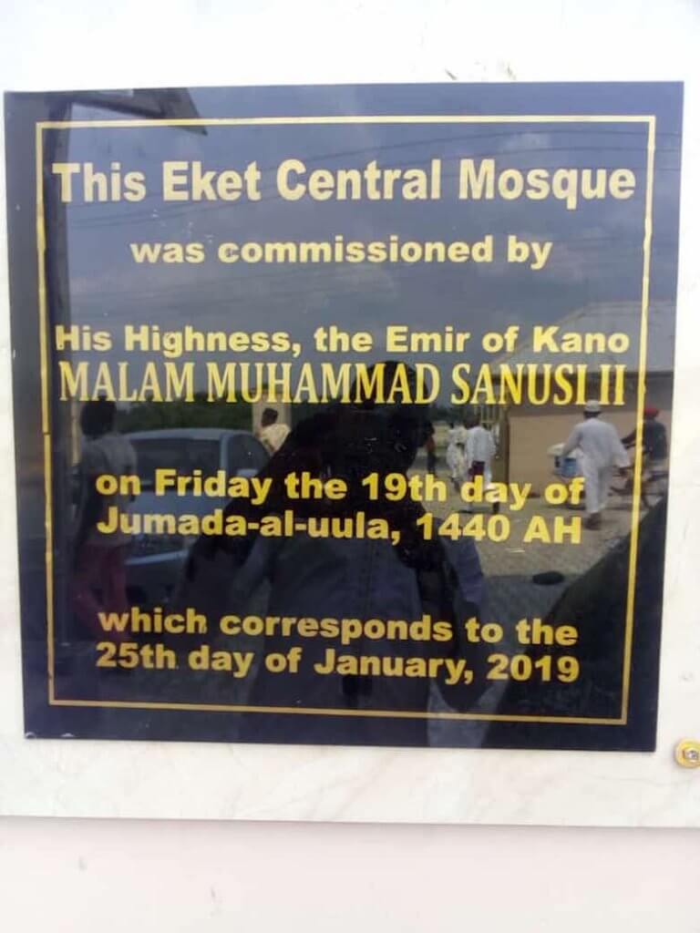 Commission of Eket Central Mosque