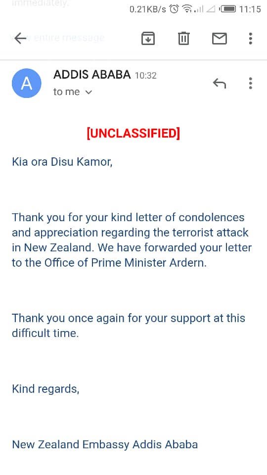 New Zealand Embassy response to MPAC letter