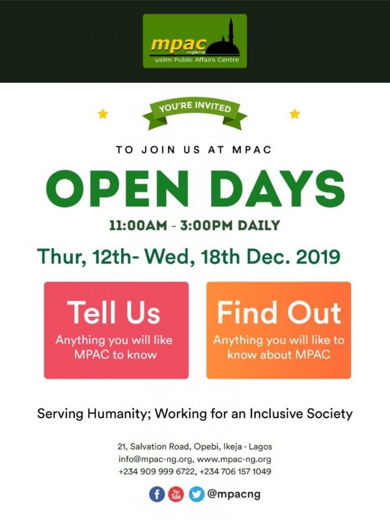 2019 MPAC Open Days