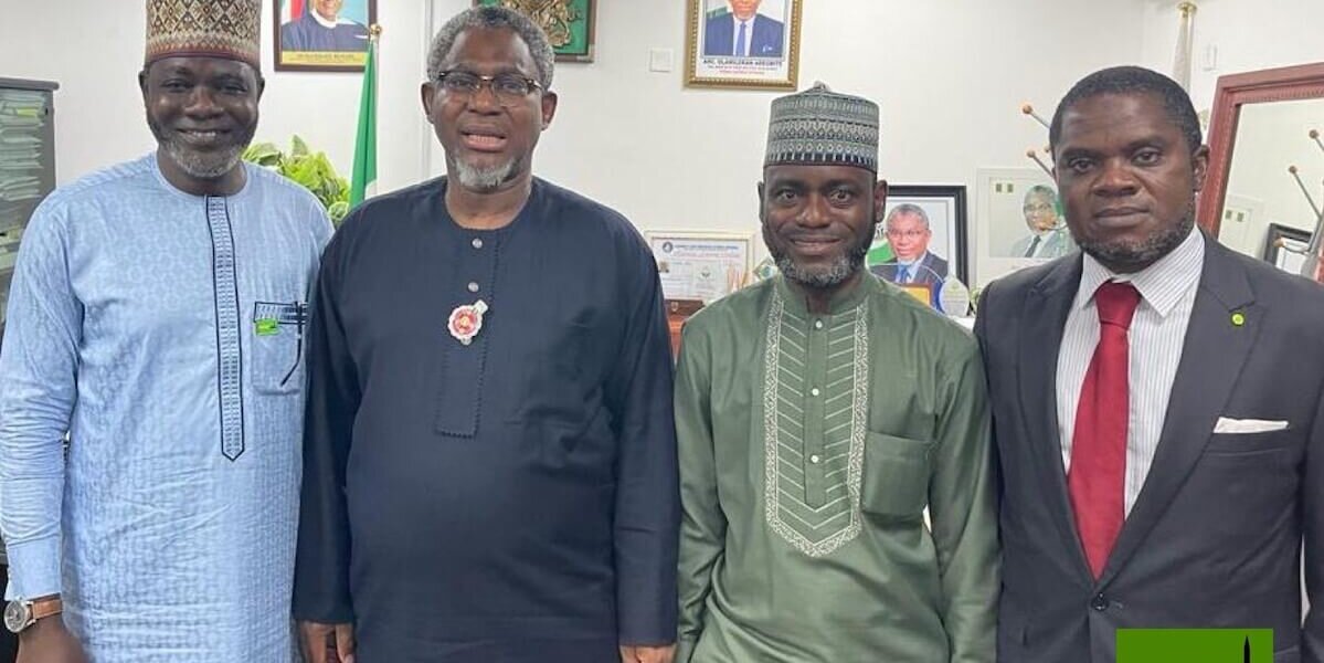 Left to right: Disu Kamor, Executive Chairman of MPAC Nigeria, Arch Olamilekan Adegbite, Minister of Mines and Steel Development, Federal Republic of Nigeria, Ayo Salami, MPAC Board Member, Amani Momodu, Director of Admin, MPAC.